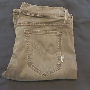Mother jeans, size 30. The Runaway Pop! in brown straight leg